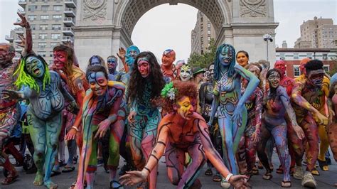 nudes body|10 stunning photos from NYCs final naked bodypainting day